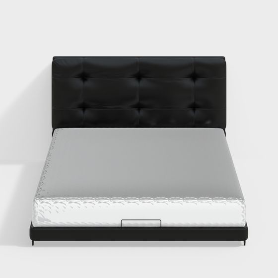 Stylish Low Polygon Bed Frame 3D model for Modern Spaces