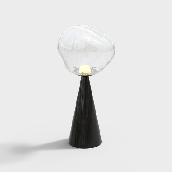 Elegant Low-Poly Table Lamp 3D model for Modern Interiors