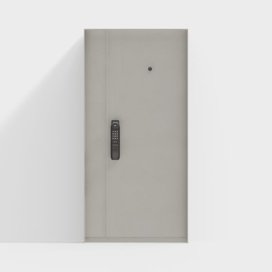 모던한 크림 스타일의 싱글 도어