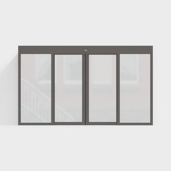 Stylish Glass Curtain Wall 3D model