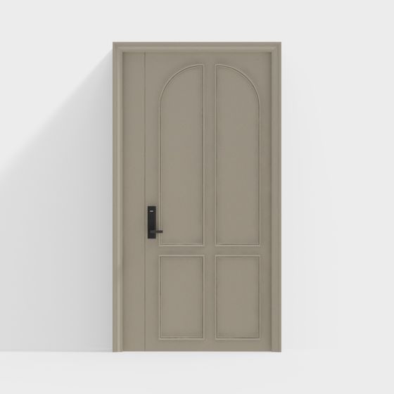 Arched Panel Door 3D model