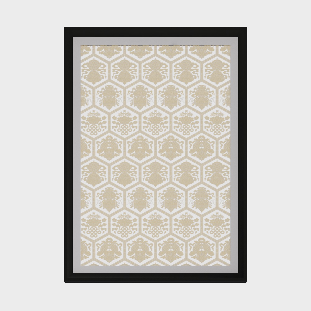 Qingdi Zhijin auspicious turtle back pattern on armor brocade of Yuan Dynasty