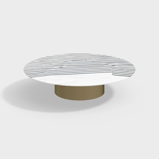 Urban Chic Round Table 3D model for Modern Spaces