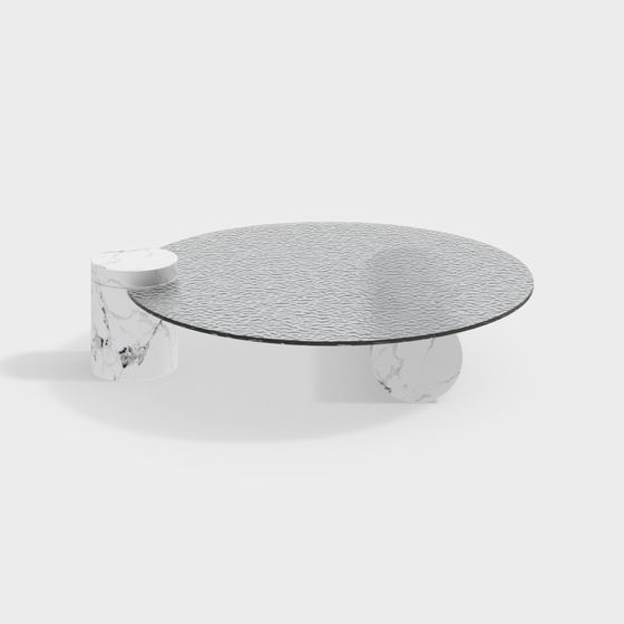 Elegant Marble Round Table 3D model