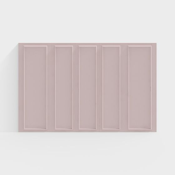 Modern times simple European pink bedroom headboard background wall paneling