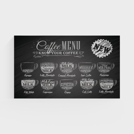 Coffee Menu 3D Model