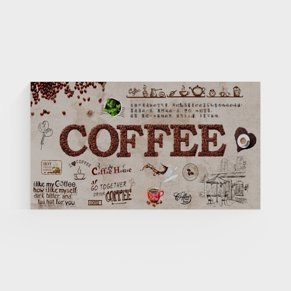 Tranh tường vải Ireland - tường nền nhà hàng