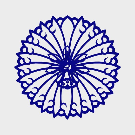 Mandala Blue 3D model - Mystical Eastern Art