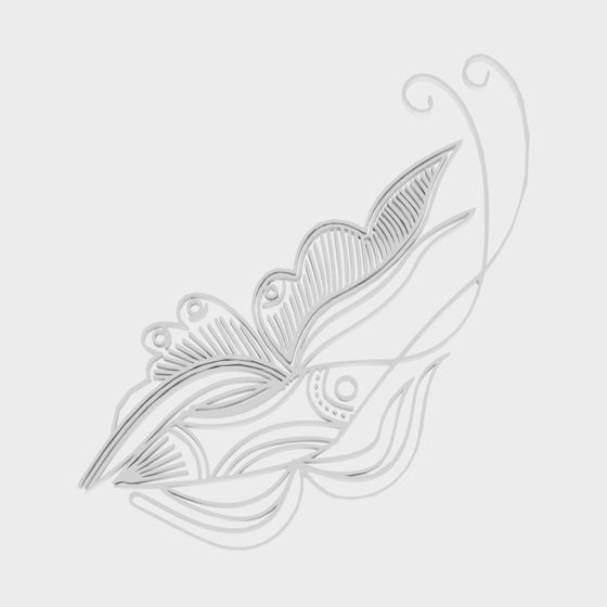 Elegant Low-Poly Butterfly 3D model in a Dreamy Garden