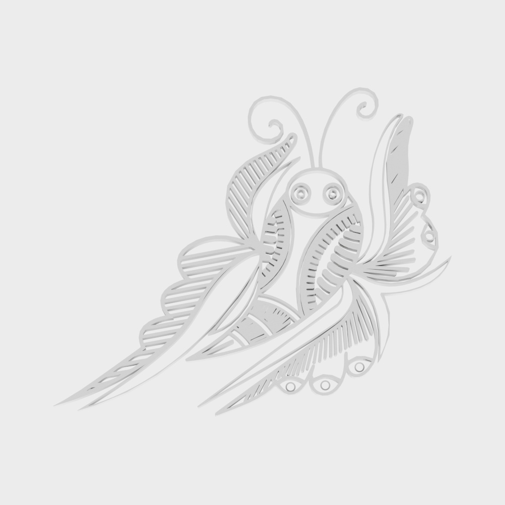 Dance of Butterflies 3D model