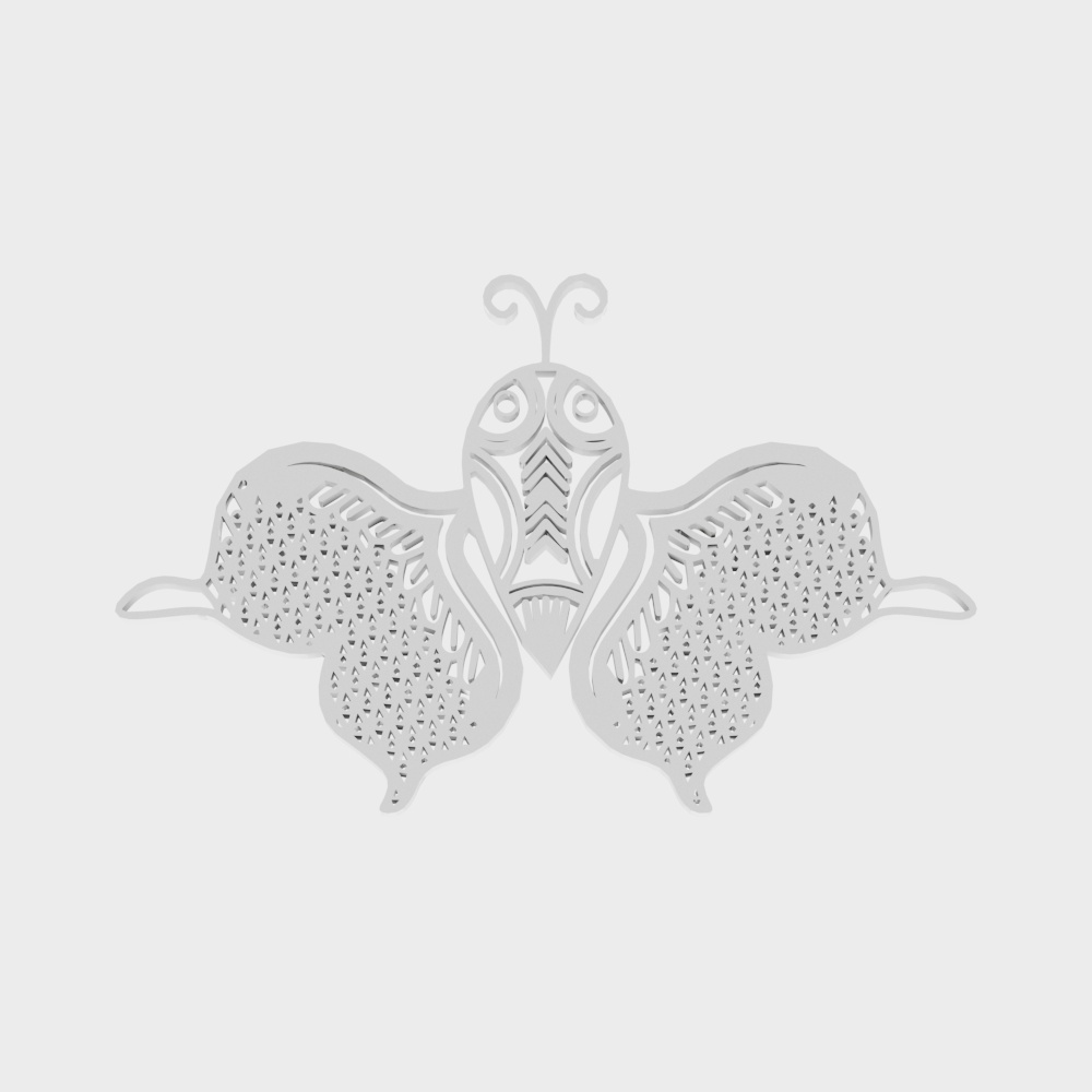 Elegant Low-Poly Butterfly 3D model - Butterfly Shadow