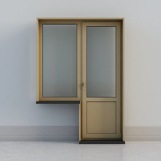 Stylish Low-Poly Door Frame 3D model for Interiors