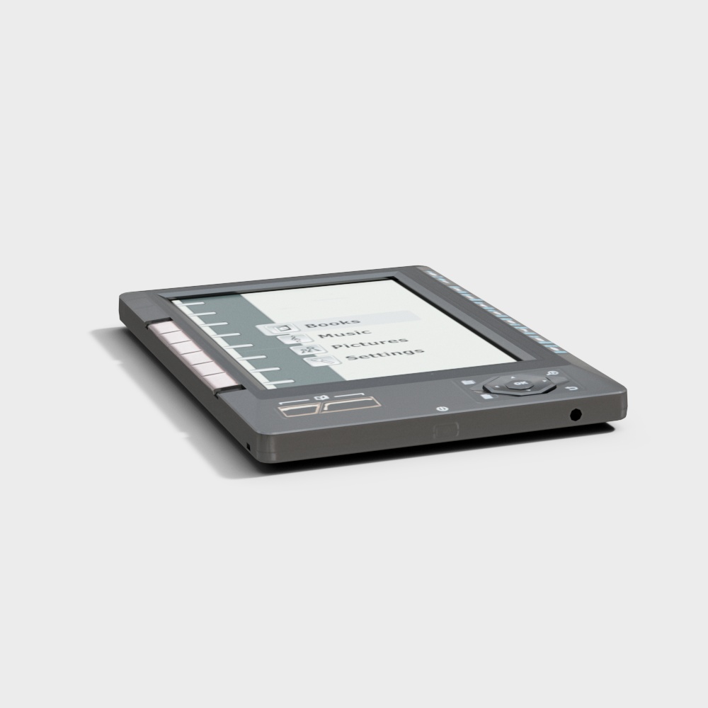 Retro E-Book Reader 3D Model
