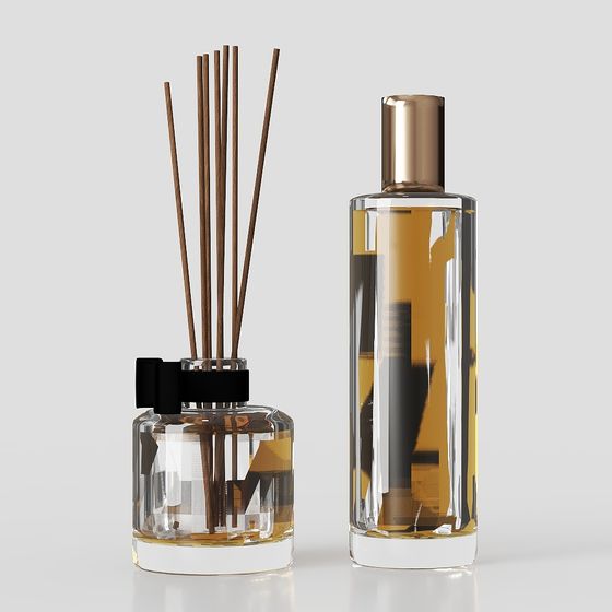 Stylish Aromatherapy Bottle Set 3D model for Modern Spaces