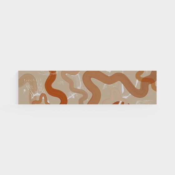 Flowing Art Wall Decoration 3D model