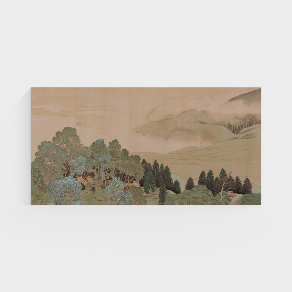 Nolan Mural - Ink and Wash Painting Landscape