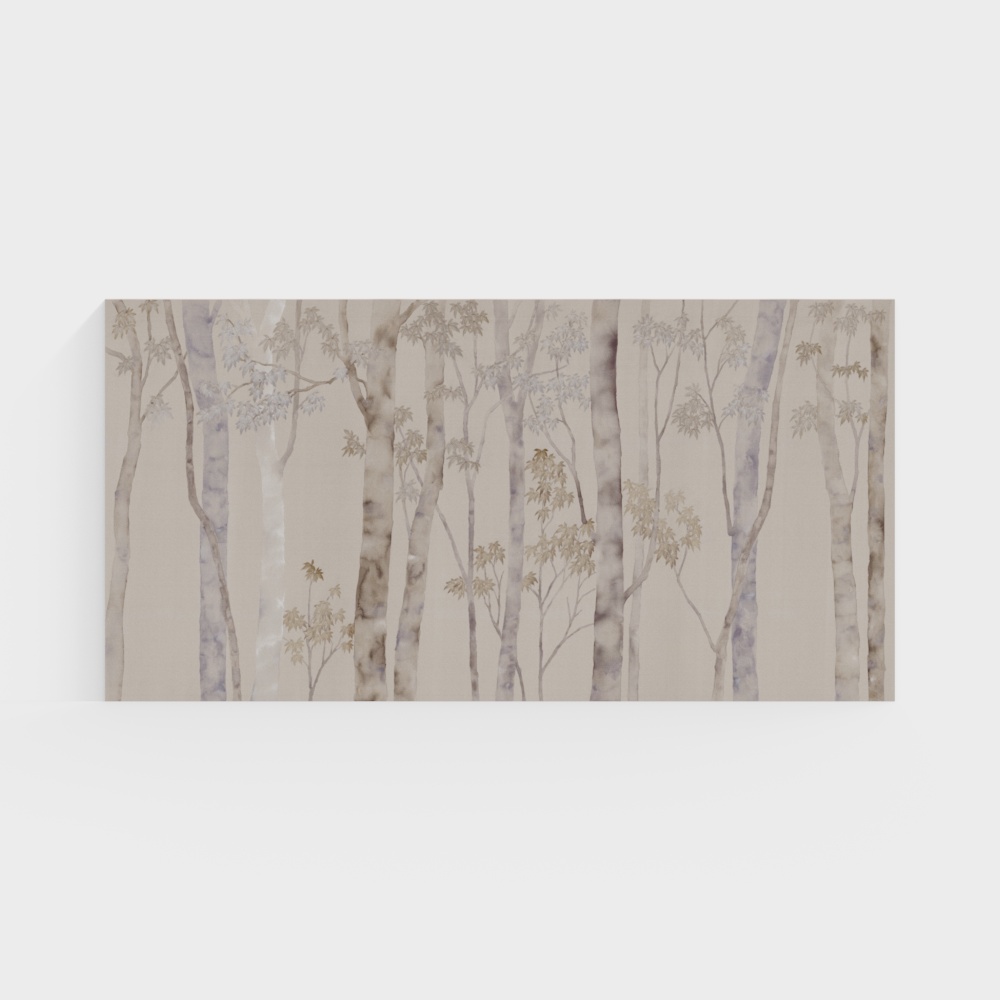 Nolan Mural - Ink and Wash Painting Woods