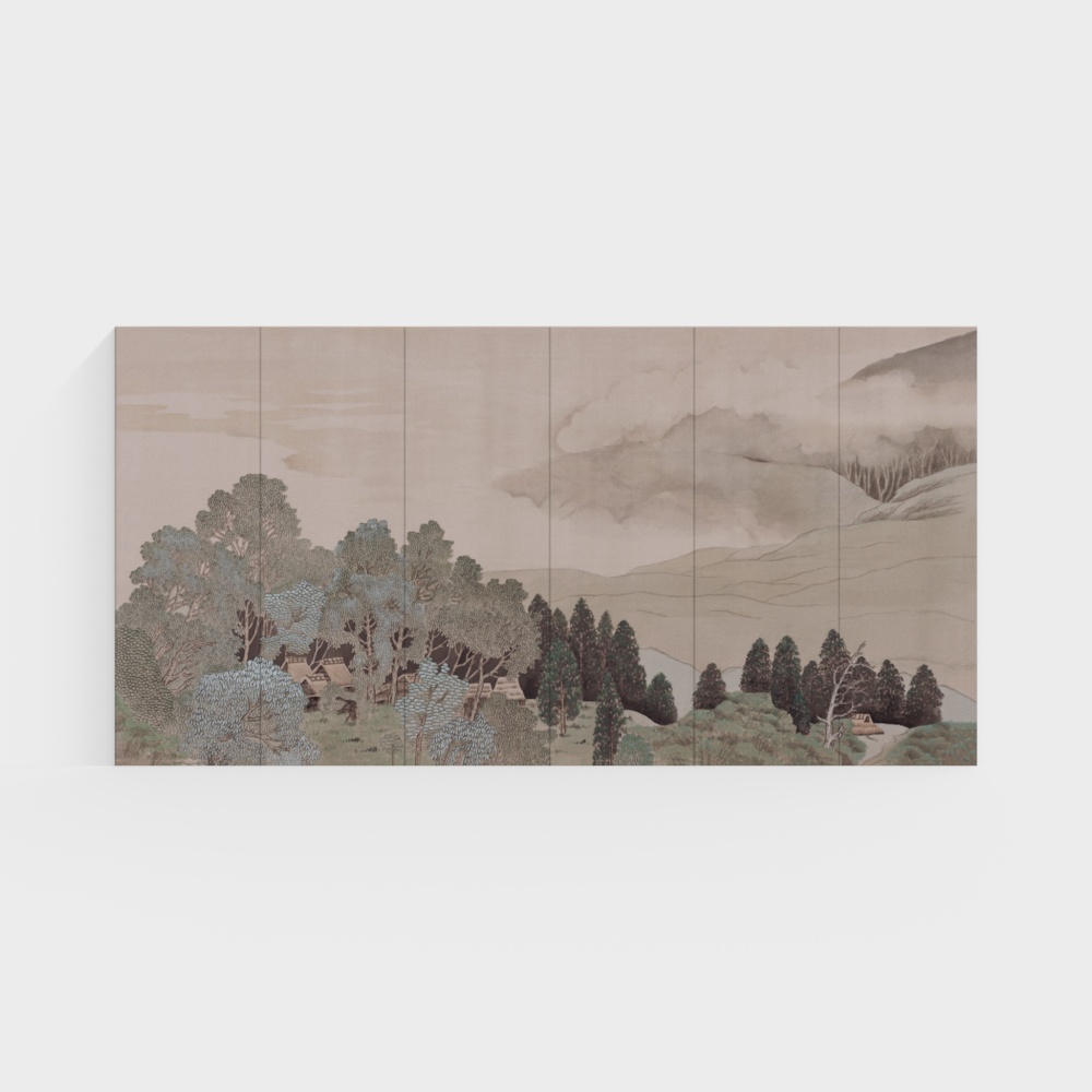 Nolan Mural - Ink and Wash Painting Landscape