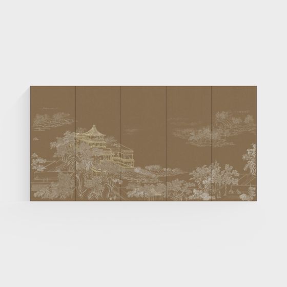 Traditional Aesthetic Screen 3D model