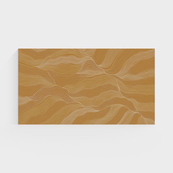 Waves Art Wall Décor 3D model