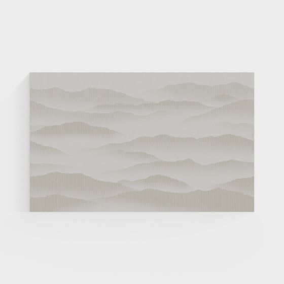 Wavy Wall Low-Poly 3D model