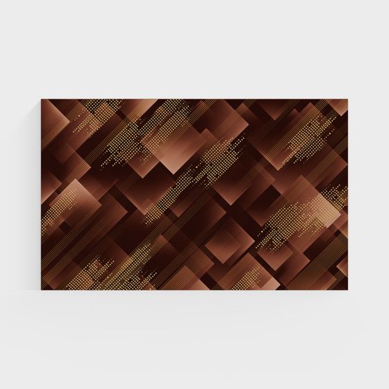 Abstract Geometric 3D model for Modern Homes