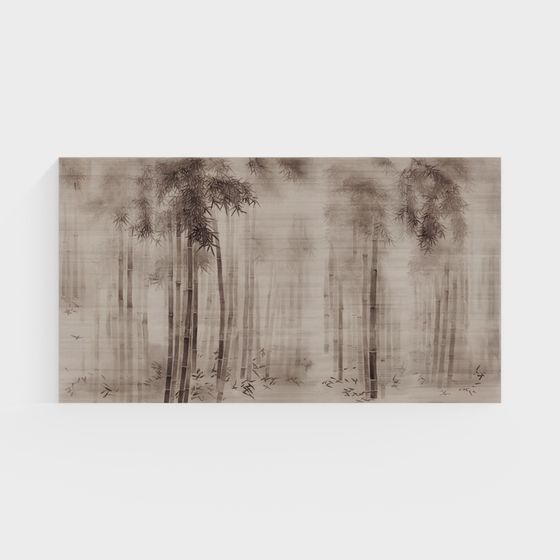 Misty Bamboo Grove 3D model for Creative Projects