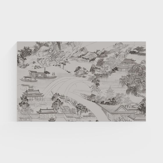 Ink Wash Jiangnan 3D model