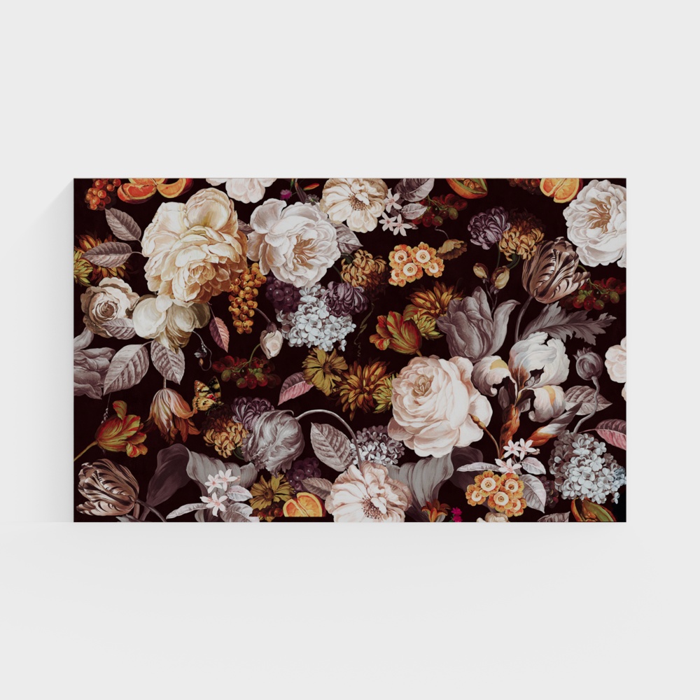 Dark Garden 3D Model - Elegant Floral Design