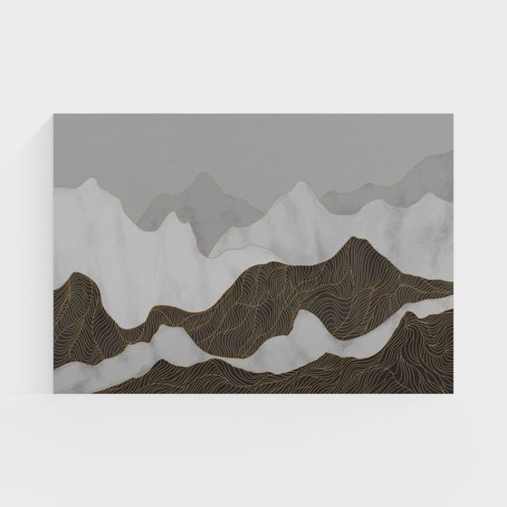 Misty Mountain 3D model in Low Poly Style