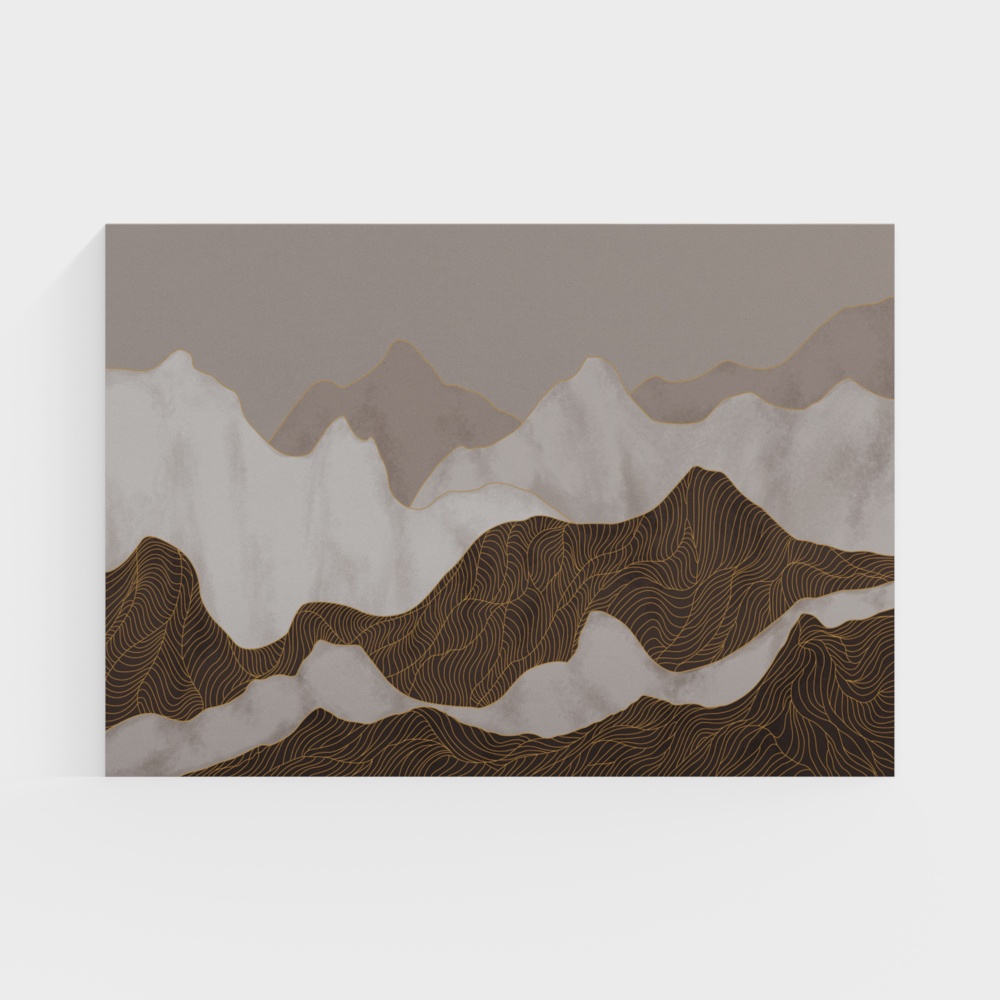 Nolan Mural - Ink and Wash Painting Landscape