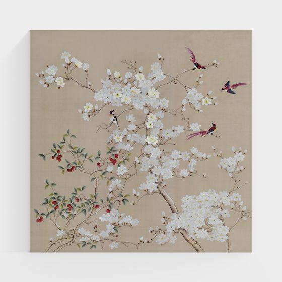 Blossoming Cherry Blossom Tree 3D model