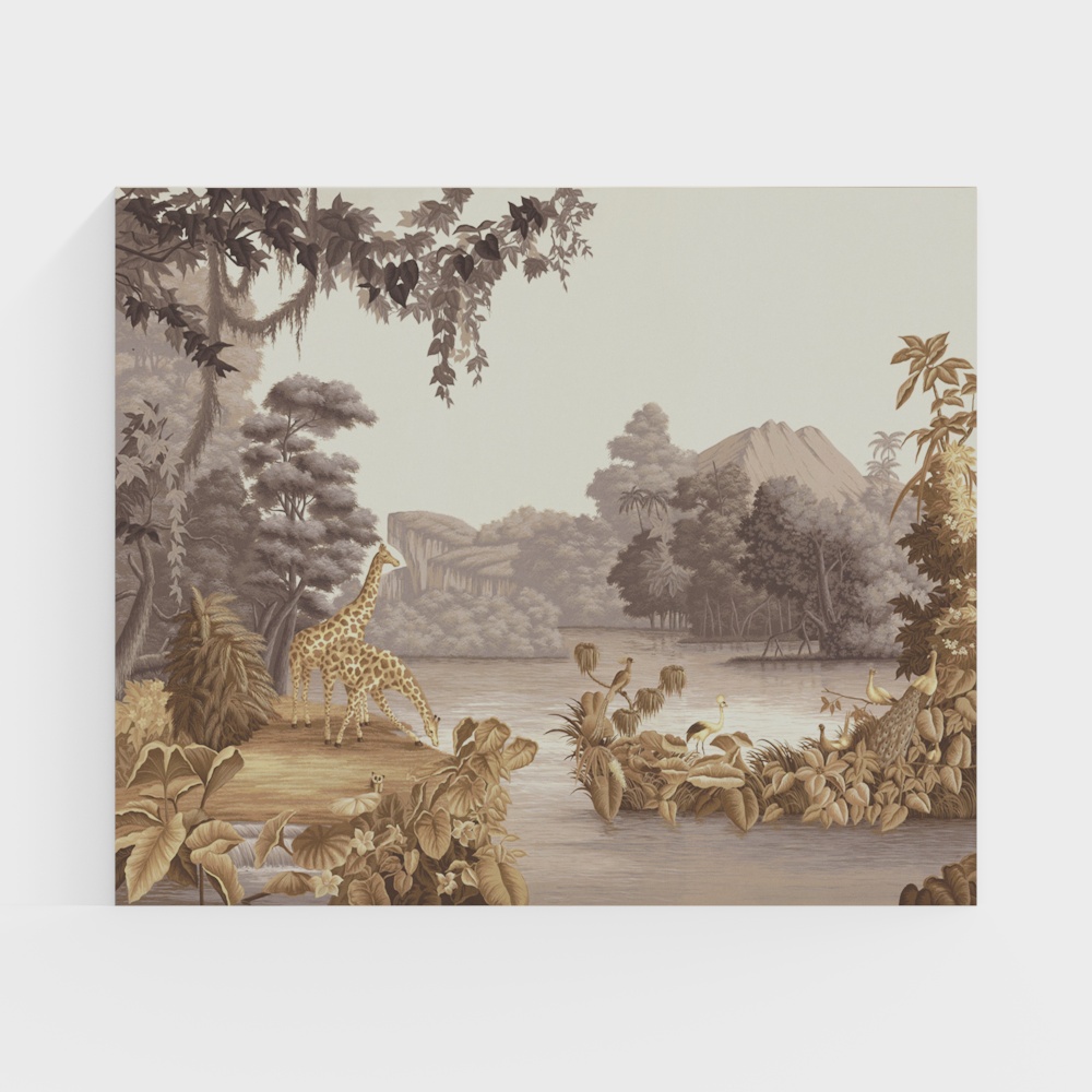 Nolan Wandbild - Tusche- und Aquarelllandschaft