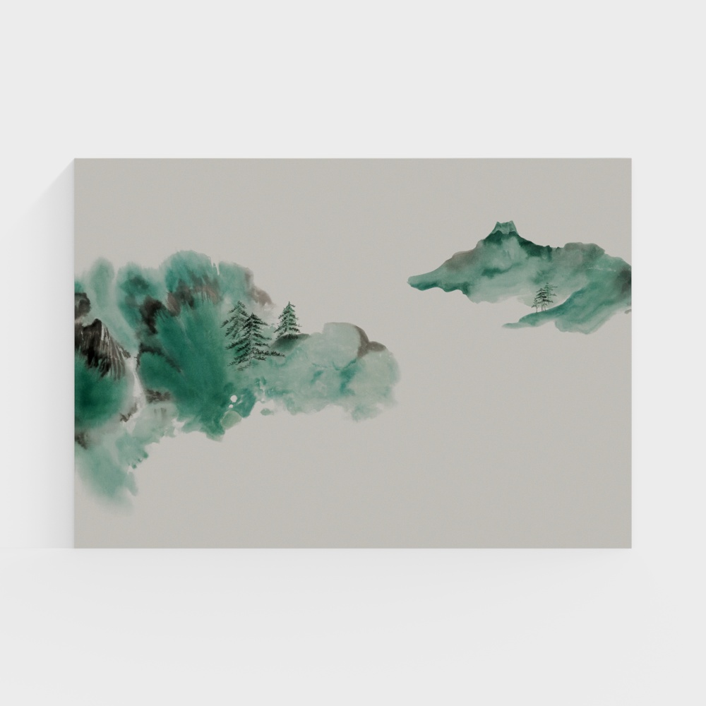 Nolan Mural - Ink and Wash Painting Landscape