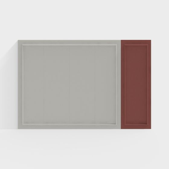 Elegant Split Panel Door 3D model for Designing Spaces