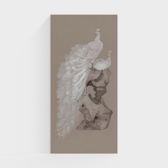 Elegant Dreamy Peacock 3D model for Artistic Endeavors