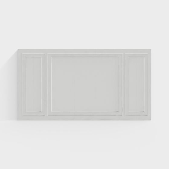 Elegant Low-Polygon Door Panel 3D Model