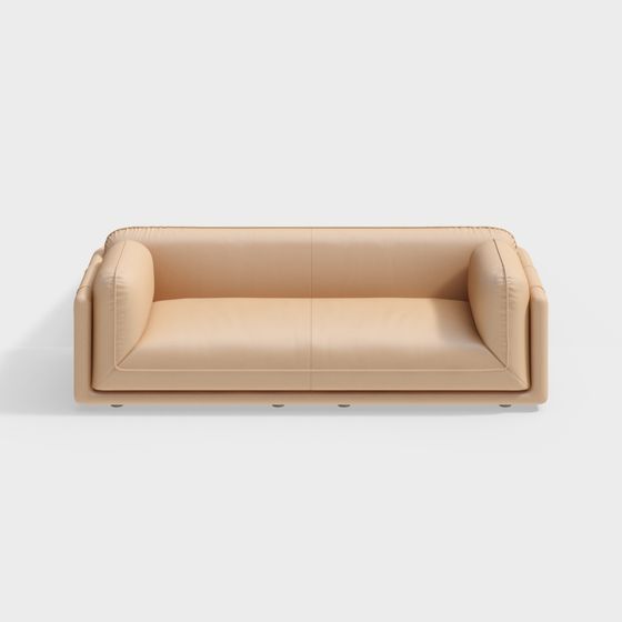 Stylish Low-Polygon 3D Sofa Model