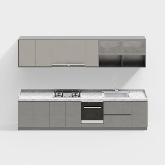 Modern Kitchen Design 3D Model