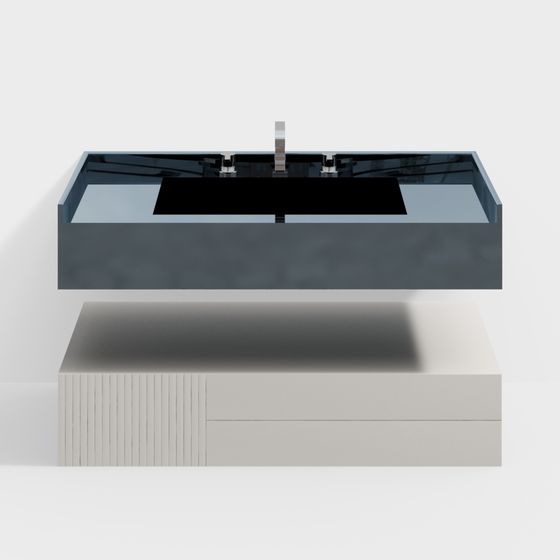 Sleek Floating Bathtub 3D model