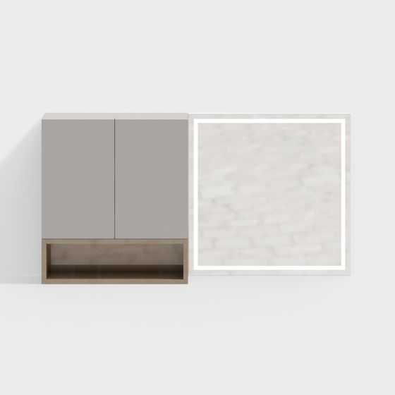 Elegant Urban Storage Cabinet 3D model for Modern Spaces