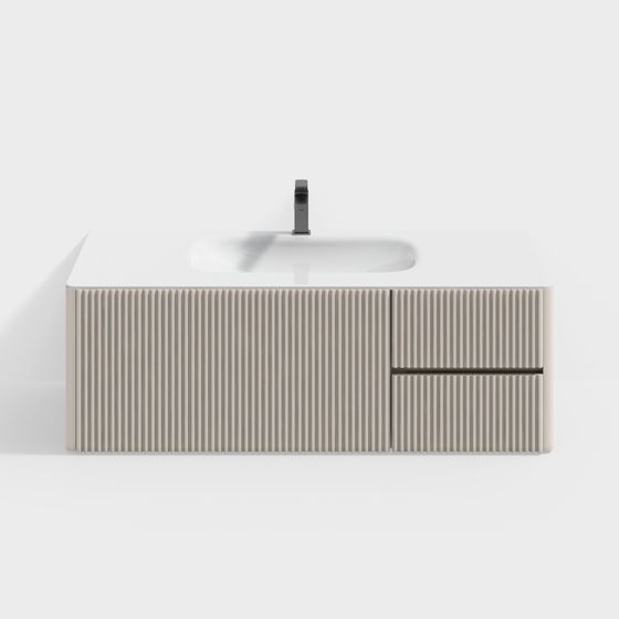 Modern Minimalist Bathroom Vanity 3D model