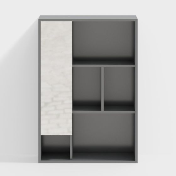 Elegant Modern Bookshelf 3D Model