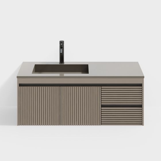 Modern Minimalist Bathroom Cabinet 3D model