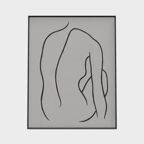 Abstract Female Silhouette 3D model