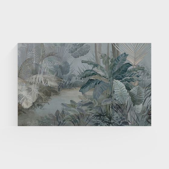 Misty Jungle Low-poly 3D model