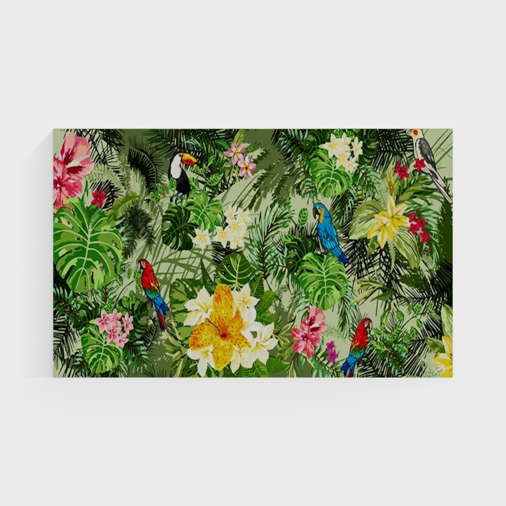 Vibrant Tropical Rainforest 3D model