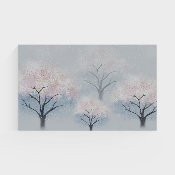 Models Forest Snow Snowfall in the Forest 3D model