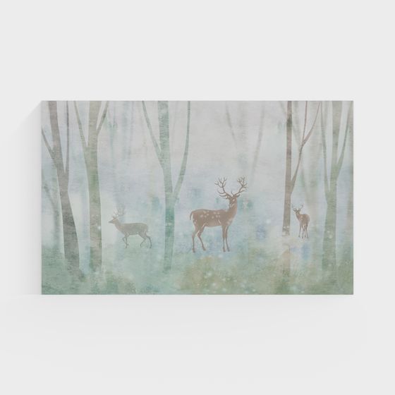 Models Forest Snow Winter Forest 3D Model