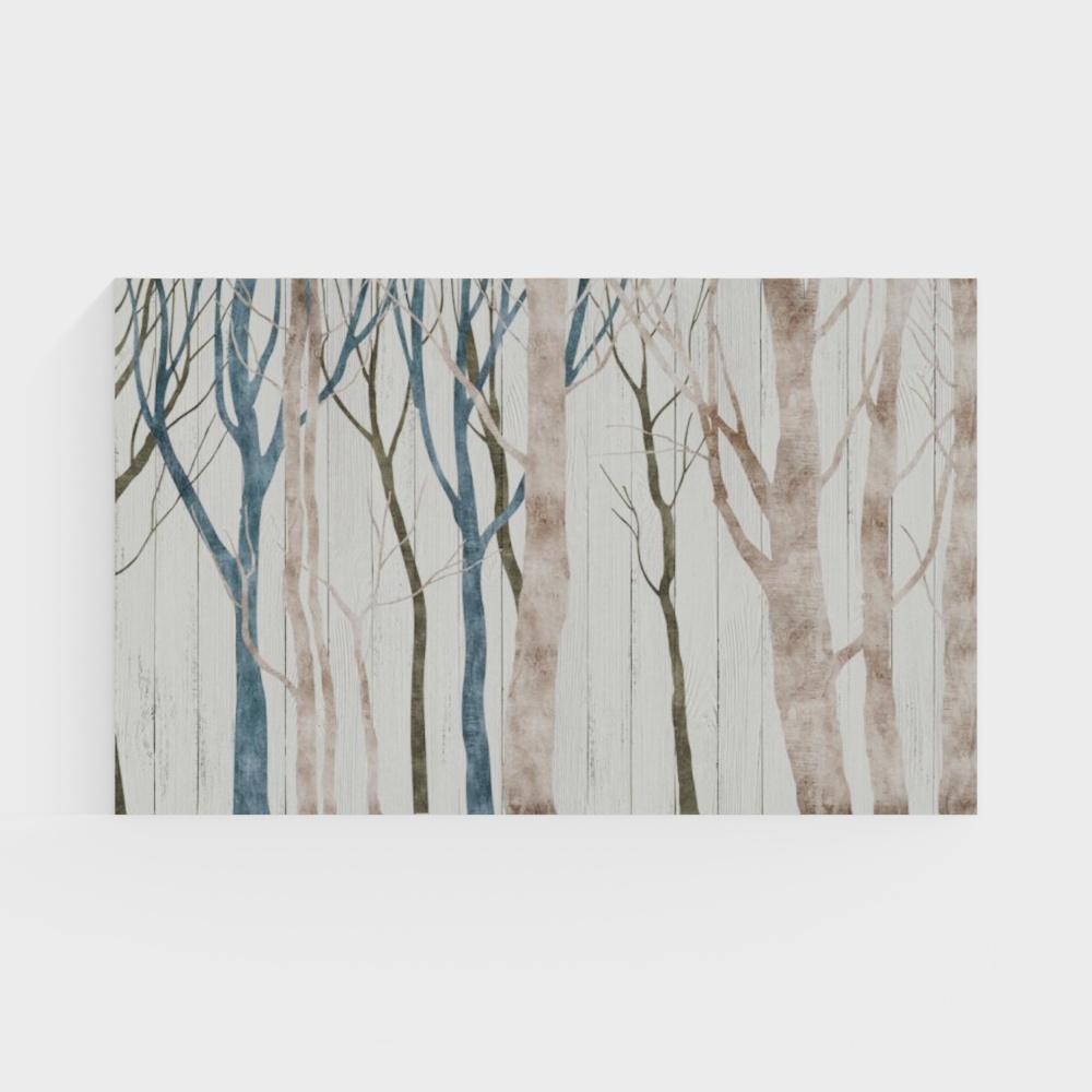 Low-Poly Winter Forest 3D Model